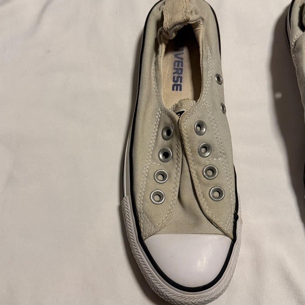 Women’s Converse Sneakers - Cream and White - Picture 3 of 7